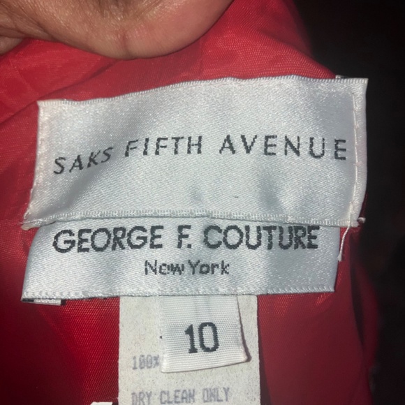 Saks 5th Avenue Red with beaded and faux pearl jacket - Picture 12 of 12